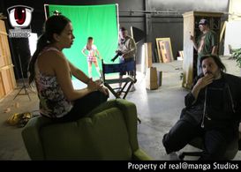 Milos Twilight, Caroline Posada, and Cat Ce in The Dawn of Aquarius (2013)