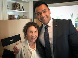 On the set of SHOOTER with Rhea Perlman