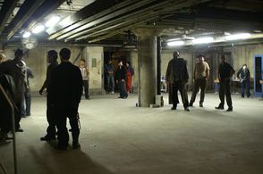 Christopher Guyton, setting up fight scene - White Wall