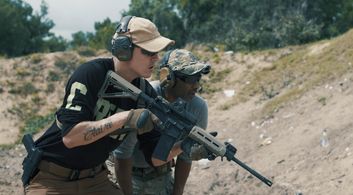 Bryan Bachman was an Infantryman Staff Sergeant in real life for eight years and is extremely proficient with rifle mark