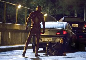 Grant Gustin and Andy Mientus in The Flash (2014)