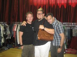 Rob Tate, Jay McCarroll and Michael Selditch promoting their documentary, Eleven Minutes.