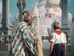 Aleksei Litvinov and Nikolay Volkov in The Flying Carpet (1957)