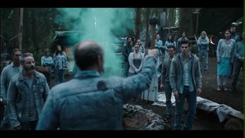 Toby Huss, Ryan Robbins, Leah Gibson, and Daniel Diemer in Sacred Lies (2018)