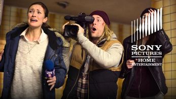 Publicity photo of Alexis Peterman, Isaac Haig and Vanessa Grasse in Roboshark