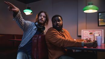 Grant Conversano and Jacobi Howard on the set of 