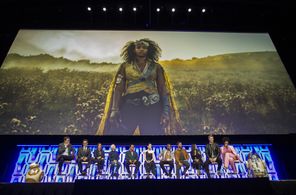 Anthony Daniels, Billy Dee Williams, Kathleen Kennedy, J.J. Abrams, Stephen Colbert, Hassan Taj, Oscar Isaac, Brian Herr