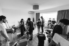 On the set of The Handover