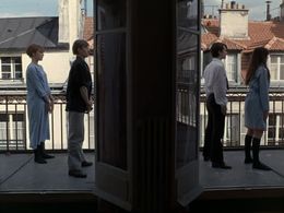 Juliet Berto, Jean-Pierre Léaud, Michel Semeniako, and Anne Wiazemsky in La Chinoise (1967)