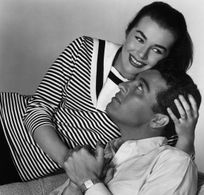 Sydney Chaplin and Marianne Koch in Four Girls in Town (1957)