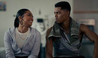 Jazlyn Martin and Jabari Banks in Bel Air (2023)
