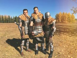 Griffin on the set of 