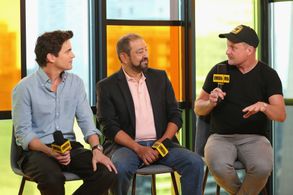 Matt Bomer, Alejandro Patiño, and John Butler at an event for Papi Chulo (2018)