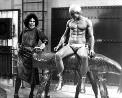 Tim Curry and Peter Hinwood in The Rocky Horror Picture Show (1975)