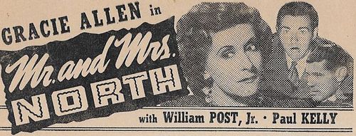 Gracie Allen, Paul Kelly, and William Post Jr. in Mr. and Mrs. North (1942)