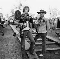 Haskell Wexler, Garrett Brown, and Wynn Hammer in Bound for Glory (1976)