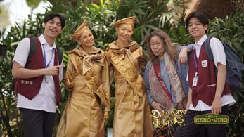 Zephanie Dimaranan, Sean Lucas, Geleen Eugenio, Marco Masa, and Althea Ablan in Daig kayo ng lola ko: Mga hero ni Jiro: 