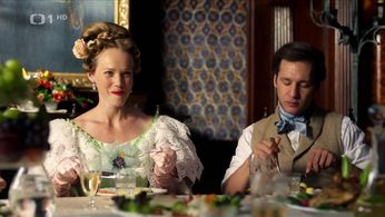 Dominika Zeleníková and Jan Nedbal in Krakonosovo tajemství (2022)