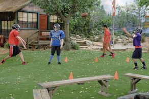 Miranda May, Karan Brar, and Kevin Quinn in Bunk'd (2015)