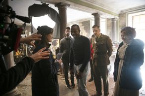 Martha Howe-Douglas, Ben Willbond, Charlotte Ritchie, and Kiell Smith-Bynoe in Ghosts (2019)