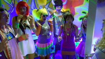 Tania Gunadi, Grace Helbig, and Chris Clowers in MyMusic (2012)