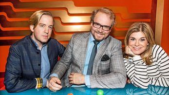 Fredrik Lindström and Pernilla Wahlgren in Tror du jag ljuger? (2016)