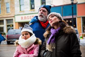 On location for Love Always, Santa