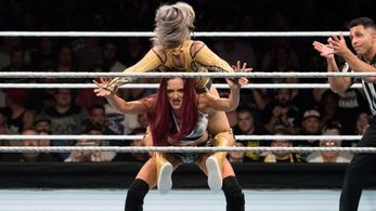 Kay Lee Ray and Ernestina Sugehit Salazar in WWE: Mae Young Classic Women Tournament (2017)