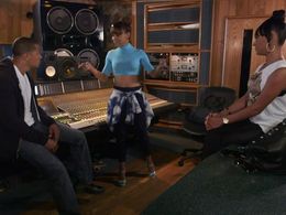 Peter Gunz, Tara Wallace, and Amina Buddafly in Love and Hip Hop: New York (2010)