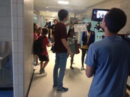 On the set of Seventh Grade.