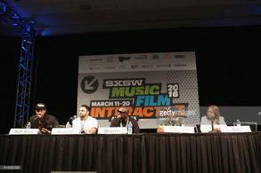 Nick Huff Barili, Joshua Krause, Sleepy Brown, Ray Murray, and Shanti Das speak onstage at 'Organized Noize: Tales from 