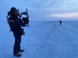 Wolfgang Held ASC filming in Utquiavik, Alaska Jan 2023