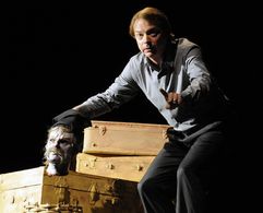 Jay and Long John LaFeat onstage during filming.