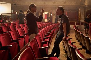 Stephen Woolley (producer) on the set of Colette (2019) with Wash Westmoreland (director).