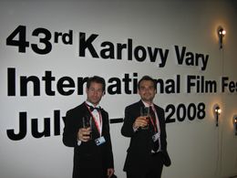 Matthiew Klinck and Thomas Michael at the Karlovy Vary Int'l Film Festival