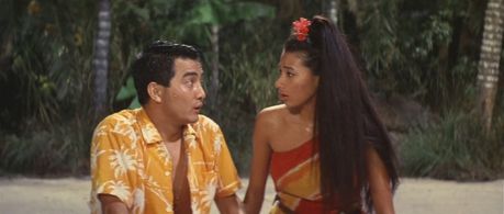 Akira Kubo and Bibari Maeda in Son of Godzilla (1967)