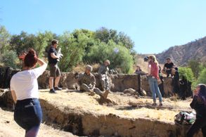 BTS picture of Jacob and crew in, 