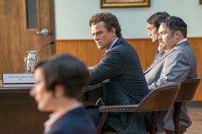 Josh Duhamel, Glenn Fleshler, and Ben Chase in The Thing About Pam (2022)