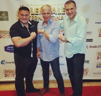 2017 Glendale International Film Festival. l.-r. Norman Black Jr. (Multi-World and USA IPL/USPA Powerlifting record hold