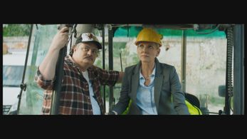 Judit Rezes and Máté Mészáros in Neither with You (2019)