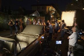 Jon Cassar and Heather Grace Hancock in Wicked City (2015)