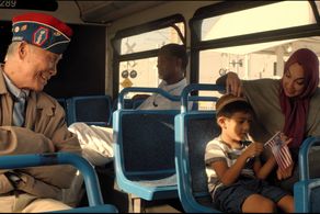 Still of George Takei and Samira Izadi in American