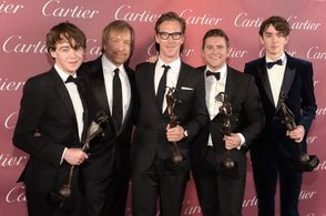 Morten Tyldum, Benedict Cumberbatch, Allen Leech, and Alex Lawther