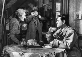 Gabrielle Fontan, Jean Gabin, and Robert Hirsch in Maigret and the St. Fiacre Case (1959)