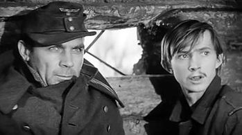 Nikolay Burlyaev and Vladimir Zamanskiy in Trial on the Road (1986)