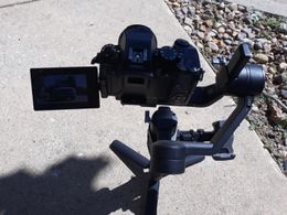 Steven Stavrinakis operating one of the cameras on the set of Rescue (2022)