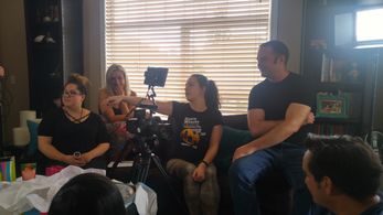 On set for The Painting of Ebony Shaw!