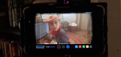 On set for the short film Calf Rope (2019)