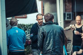 Stephen Winders, Mars Roberge, and Scott E. Myers in Scumbag (2017)