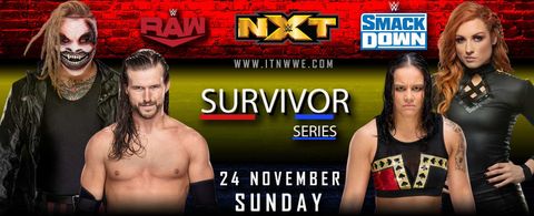 Rebecca Quin, Austin Jenkins, Shayna Andrea Baszler, and Windham Rotunda in WWE Survivor Series (2019)